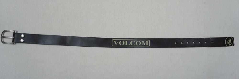 RARE VINTAGE VOLCOM STONE BOYS 25-31 BROWN GENUINE LEATHER REMOVABLE BUCKLE BELT